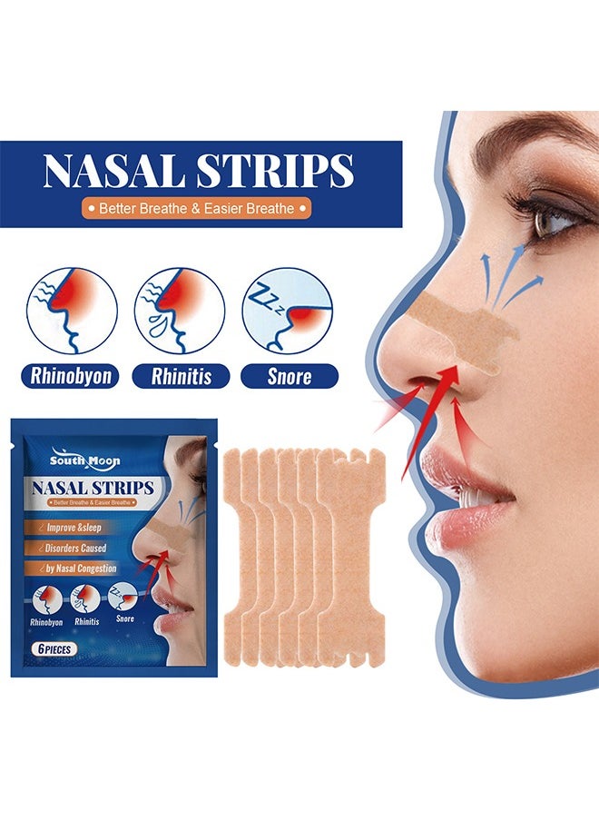 SOUTH MOON - Nasal Strips -Sleepright Breathing,Nasal Patch to Help Stop Snoring, Snoring Solution and Instant Relief for Nasal Congestion Caused By Colds and Allergies - Image 1