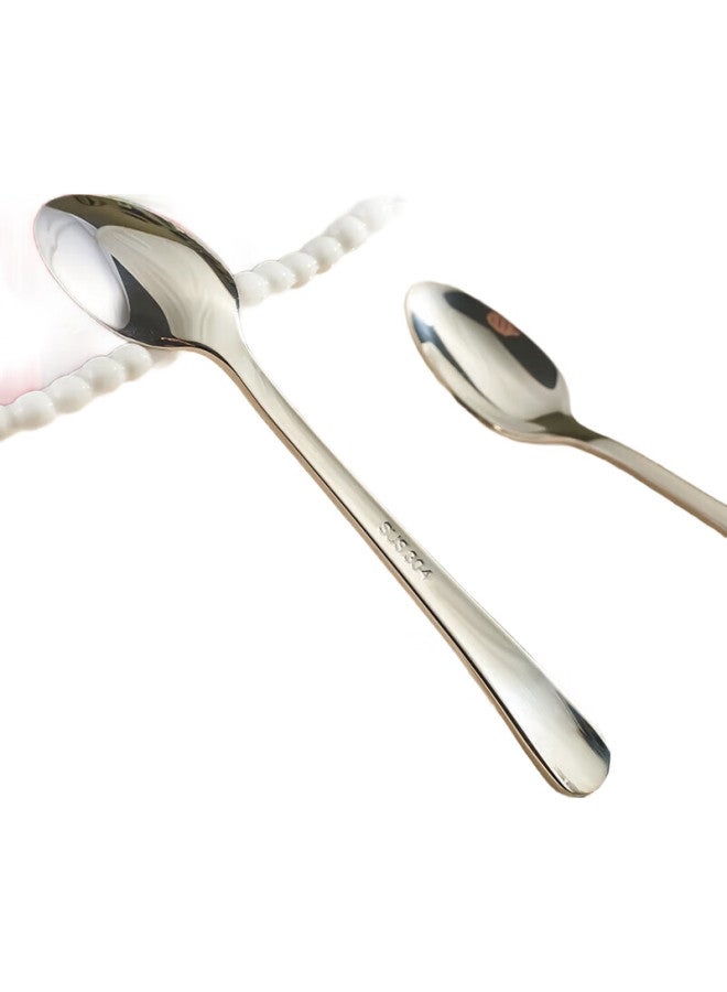 JD.com Jingzao 304 Stainless Steel Coffee Spoon, Cake Dessert Spoon, Household Seasoning Spoon, Children'S Small Spoon, Tea Spoon, 2-Piece Set - Image 2