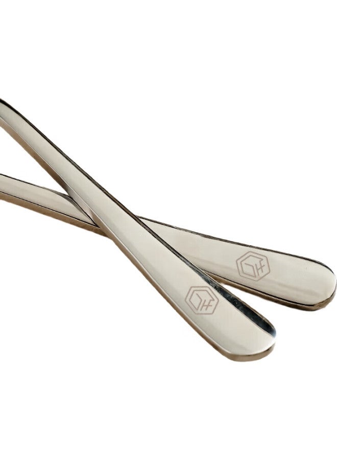 JD.com Jingzao 304 Stainless Steel Coffee Spoon, Cake Dessert Spoon, Household Seasoning Spoon, Children'S Small Spoon, Tea Spoon, 2-Piece Set - Image 3