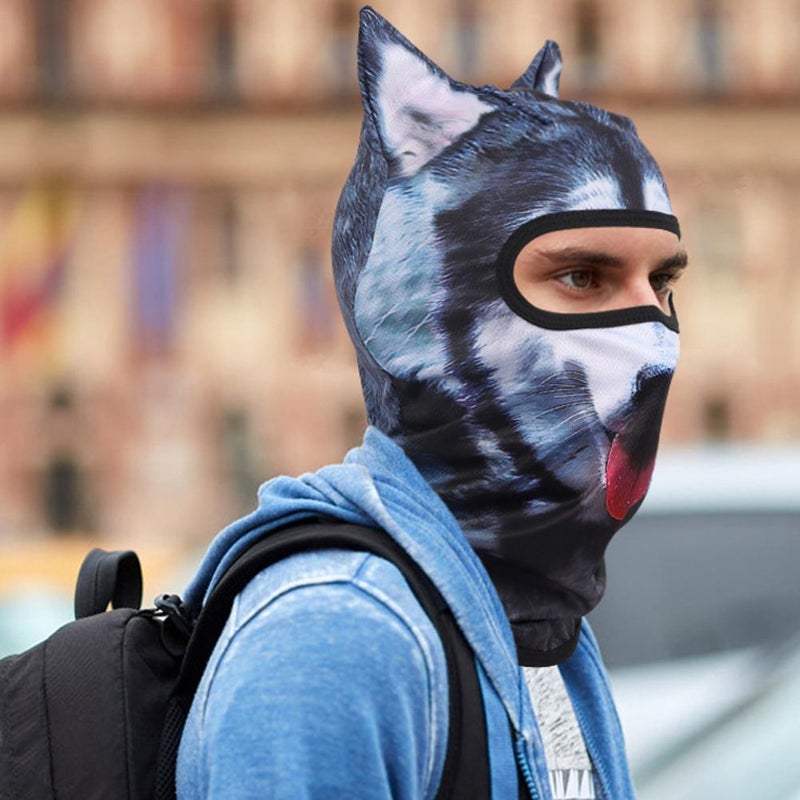 Summer sun protection outdoor face mask 3D animal pattern digital printing wholesale headgear anti-ultraviolet facekini headgear - Image 5