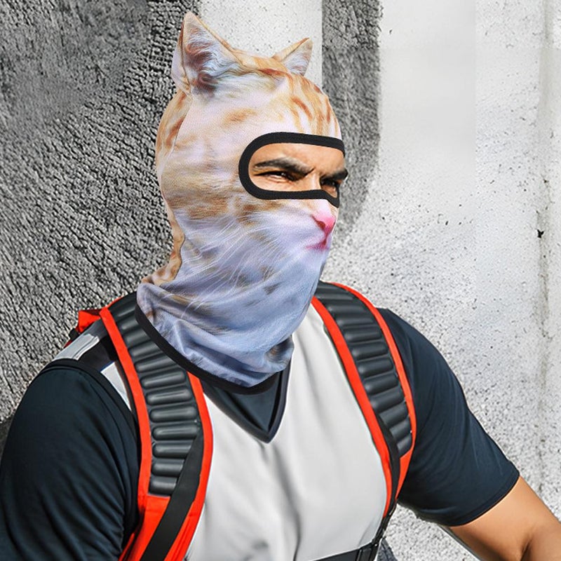 Summer sun protection outdoor face mask 3D animal pattern digital printing wholesale headgear anti-ultraviolet facekini headgear - Image 2