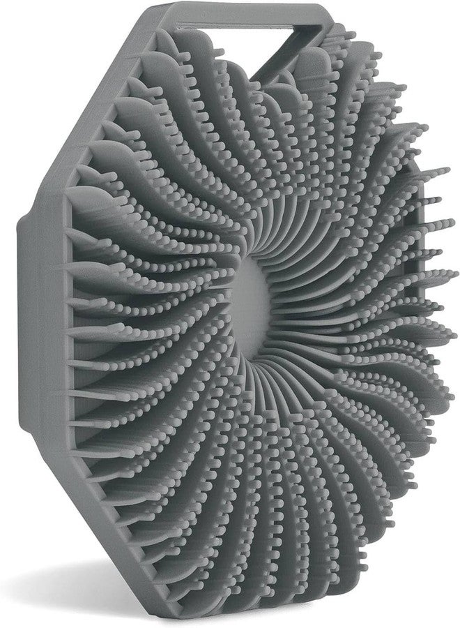 MVM Enterprise مقشر الجسم اليدوي المضاد للبكتيريا من MVM Enterprise بتصميم هندسي من السيليكون الناعم (1 قطعة) - Image 1