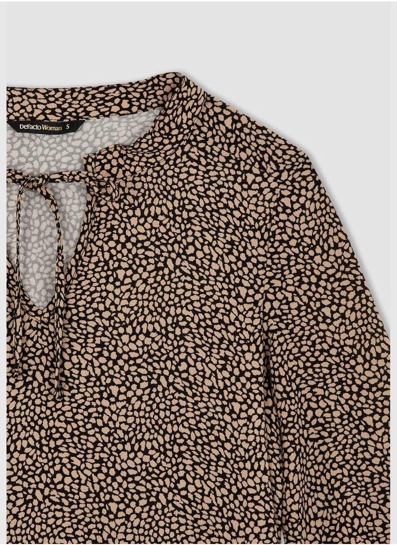 DeFacto - Woman C Neck Woven Long Sleeve Blouse - Image 1