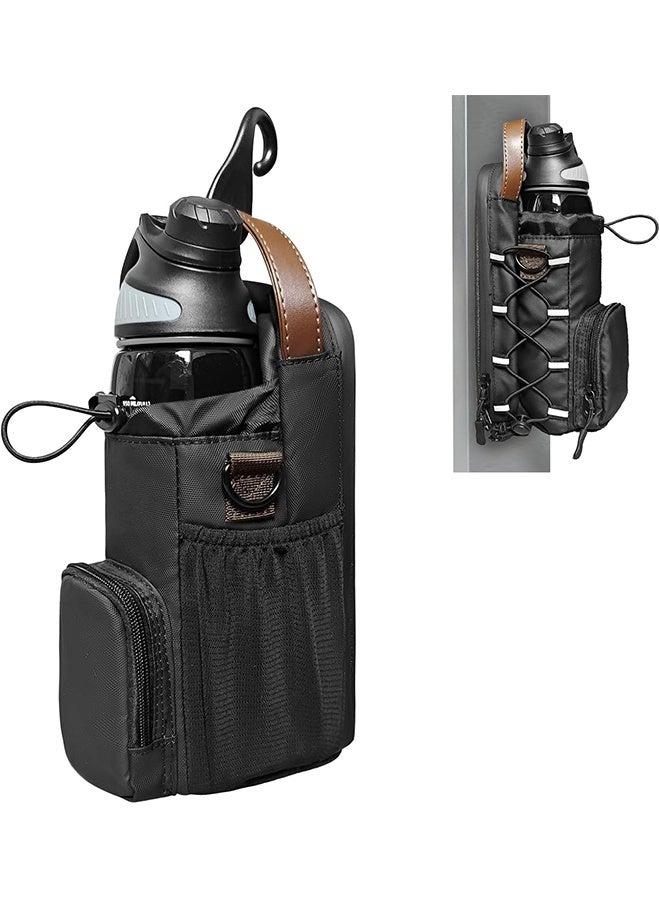 MVAQKLM  Magnetic Water Bottle Holder for Gym,Gym Bottle Carrier Bag with Phone Pockets & Handle Shoulder Strap Gym Accessories for Men Women, Gym Gifts for Women and Men - Image 1
