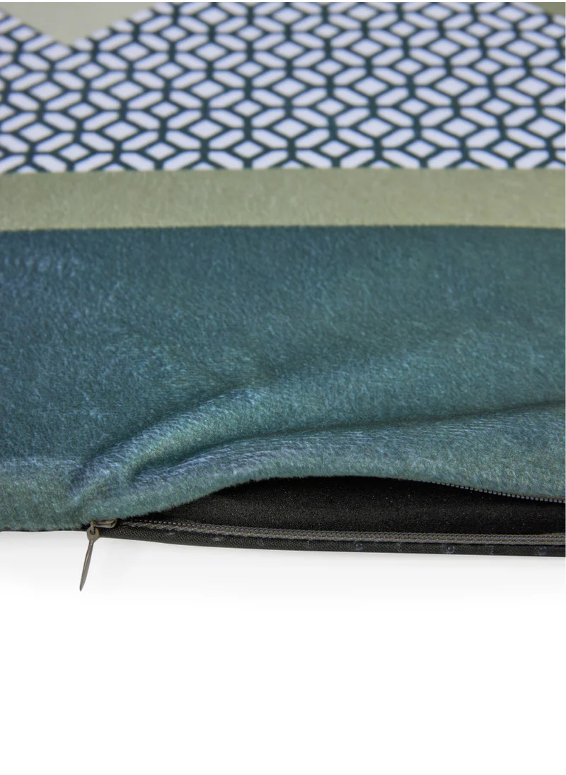 Sabr Luxury Padded Prayer Mat with Memory Foam - Abu Dhabi-Inspired Design, Suede-Like Finish, Comfortable Green Salah Mat (120x60 cm)