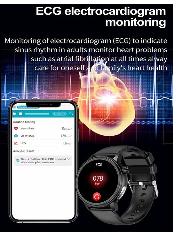 RollsTimi  Men's Watches, Sports Watches, Smart Electronic Watches, Business Electronic Watches, Black Tape Material, Bluetooth Calls, Multi-Sports Modes, Smart AI Language Assistants  - Image 5
