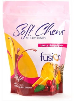 Bariatric Fusion Bariatric Multivitamin Soft Chew | Cherry Pineapple Flavor | Chewy for Post Bariatric Surgery Patients Including Gastric Bypass and Sleeve Gastrectomy | 60 Count | 1 Month Supply  - Image 1