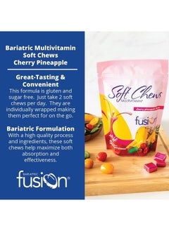 Bariatric Fusion Bariatric Multivitamin Soft Chew | Cherry Pineapple Flavor | Chewy for Post Bariatric Surgery Patients Including Gastric Bypass and Sleeve Gastrectomy | 60 Count | 1 Month Supply  - Image 3