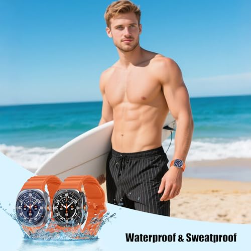 Bougraite 12 Pack Band Compatible with Samsung Galaxy Watch Ultra Band 47mm 2025/2024 for Men Women, Soft Silicone Breathable Sport Replacement Strap, No Gap Design Wave Wristband - Image 3