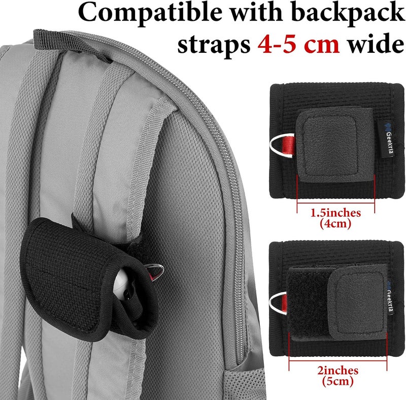 Geekria Earbuds Pouch Compatible with Apple AirPods Pro 3/Pro 2, AirPods 4/3/2, Suitable for Travel, Mountaineering, Washable, with Velcro, Can Be Attached to Shoulder Strap or Backpack - Image 5