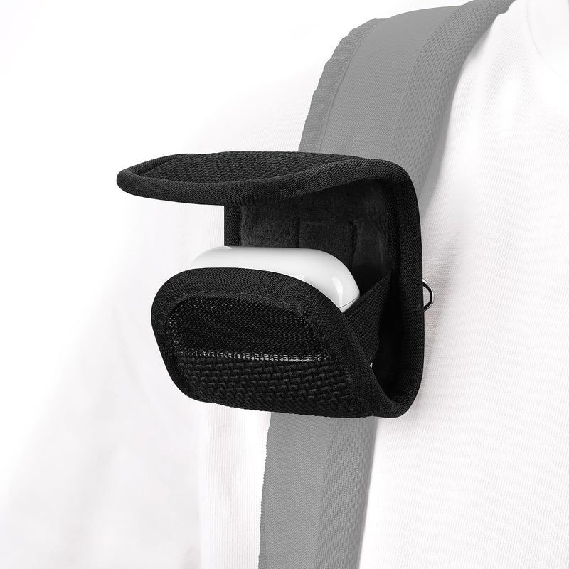 Geekria Earbuds Pouch Compatible with Apple AirPods Pro 3/Pro 2, AirPods 4/3/2, Suitable for Travel, Mountaineering, Washable, with Velcro, Can Be Attached to Shoulder Strap or Backpack - Image 1