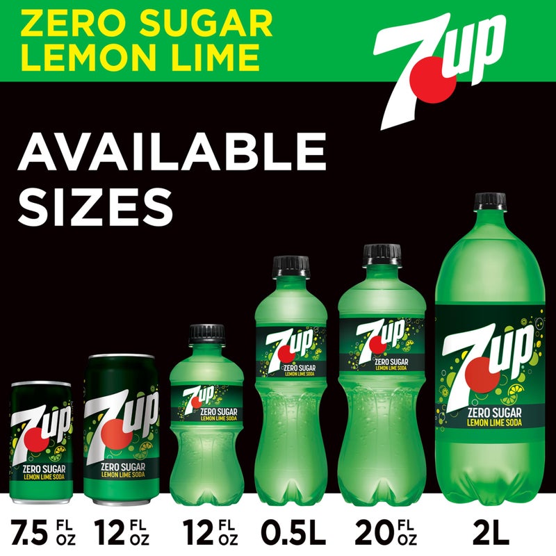 7up Zero Sugar 7-Up Soda, 12 Oz., Pack of 12 - Image 3