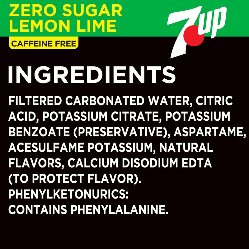 7up Zero Sugar 7-Up Soda, 12 Oz., Pack of 12 - Image 4