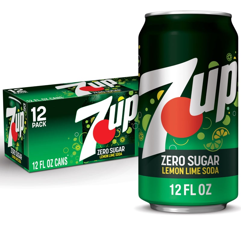 7up Zero Sugar 7-Up Soda, 12 Oz., Pack of 12 - Image 1