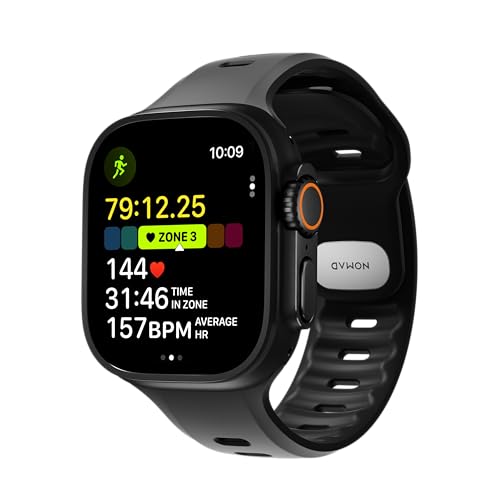 NOMAD Apple Watch Tempo Band Black 49mm Compatible with New Ultra 3 2 and 1 Series 111 and SE iWatch Sport Band Designed to give your Apple Watch a modern and athletic look - Image 1