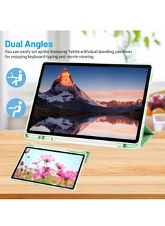 MIGOFAST Case for Samsung Galaxy Tab S10 Plus 12.4 Inch with S Pen Holder  Soft TPU Tri-Fold Stand Protective Tablet Cover  Support S Pen Charging  Auto Wake/Sleep See Green  - Image 4