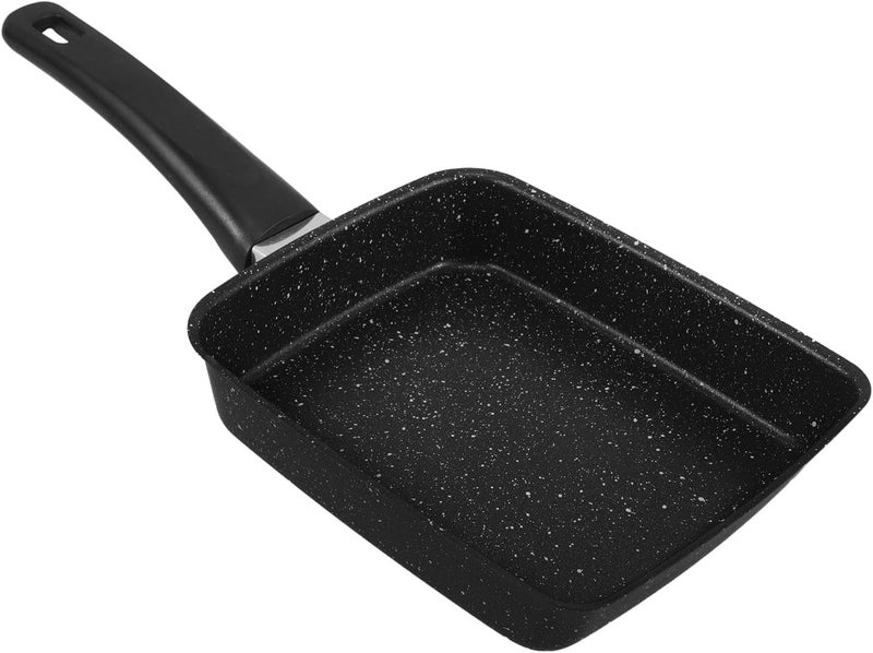 Japanese Rectangular Nonstick Skillet Pan Small Pancake and Egg Frying Pan Black Coating Detachable Handle Home Kitchen - Image 1