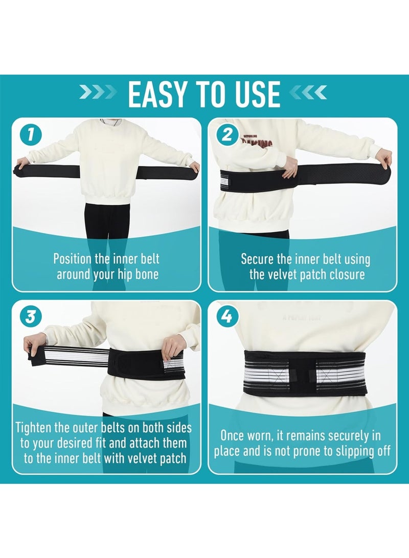 Postpartum Girdle Women's Belly Band, Pelvic Anterior Tilt Correction Belt, Articulating Hip Belt - Lower Back Support Belt for Men and Women - Pelvic Support Belt - Rotator Belt - Sciatica Pelvic Lumbar Hip Pain Relief (Regular) - Image 4