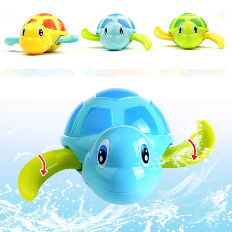 WedFeir 3pcs Bath Swimming Turtle Toy for Baby Toddler, Wind Up Chain Bathing Water Toy, Swimming Bathtub Pool Cute Swimming Turtle Toys for Boys Girls. - Image 2