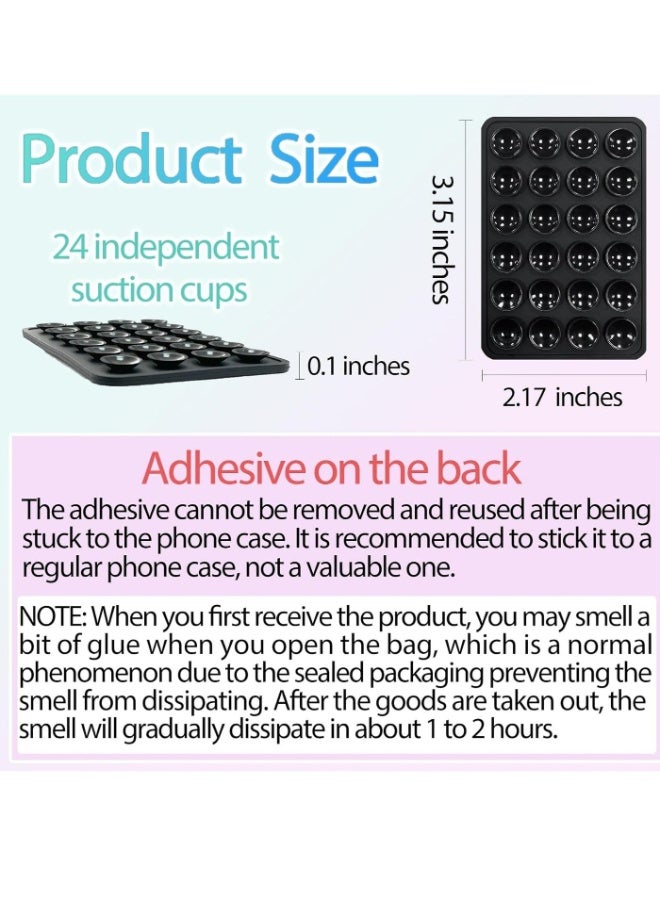 ILMR Suction Phone Case Mount, Silicon Adhesive Phone Accessory for iPhone and Android, Hands-Free Fidget Toy Mirror Shower Phone Holder, Tiktok Videos and Selfies (Black) - Image 4