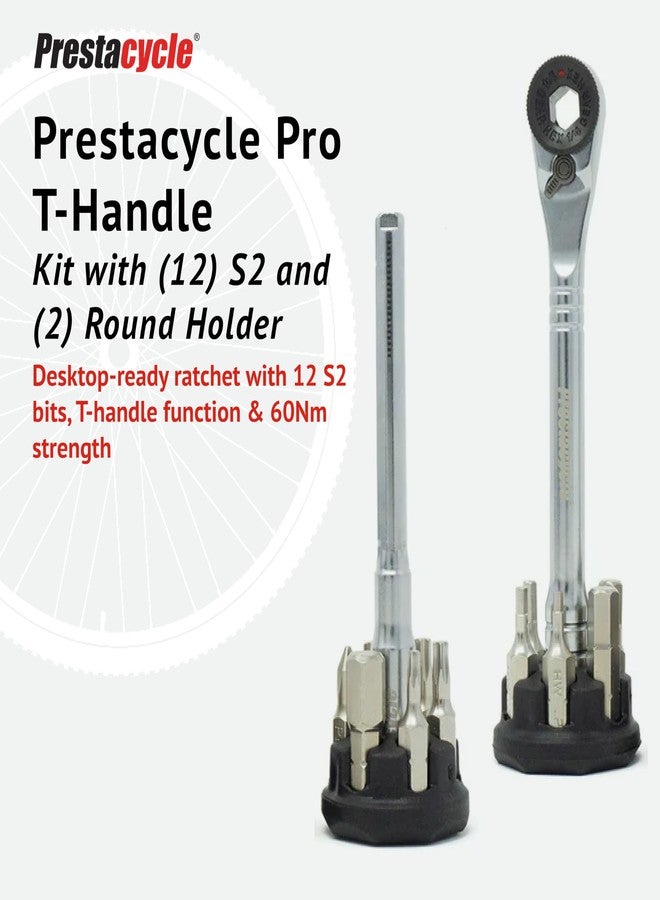 Prestacycle T-Handle Pro Hex Bits Ratchet Tool (Ratchet Set) - Image 2