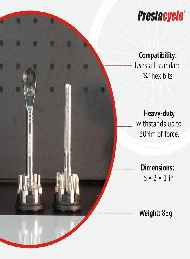 Prestacycle T-Handle Pro Hex Bits Ratchet Tool (Ratchet Set) - Image 5
