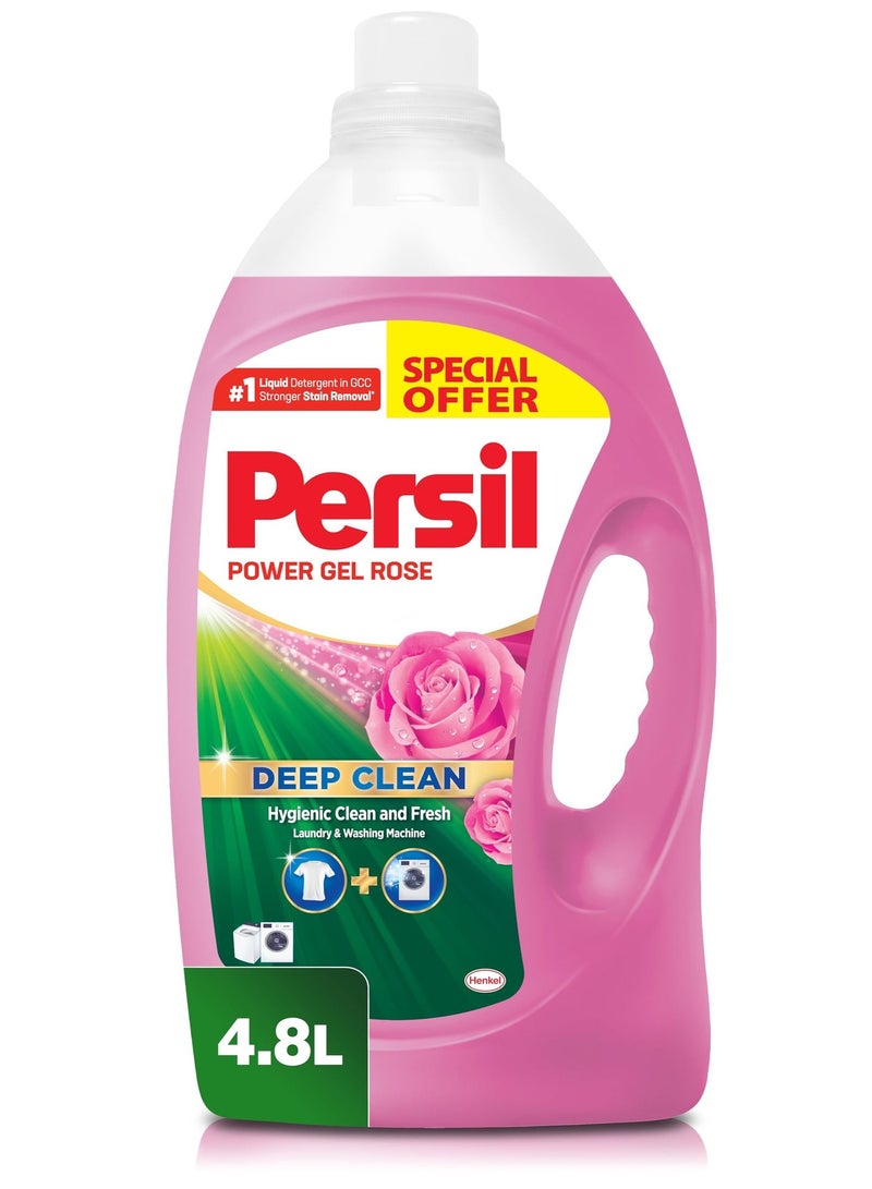 Persil Gel Rose Laundry Detergent 4.8L – Powerful Stain Removal & Fresh Rose Fragrance - Image 1