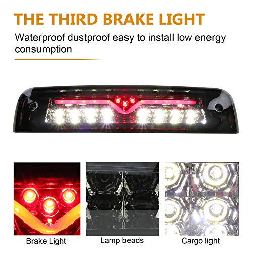 Tresound for 2009-2017 Dodge Ram 1500 2500 3500 3rd Third Brake Light Cargo Light LED High Mount Lamp (Smoked) - Image 5
