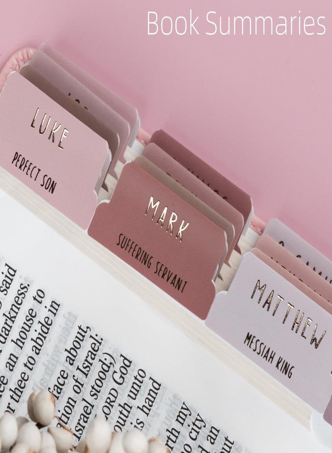 UPAFEXXI-Laminated Bible Tabs with Book Summaries(Gold Foil Embossed Lettering), Bible Tabs for Women and Men, Reposition Large Print Stickers, Easy to Read, 80Chapters Labels for Easy Navigation - Image 2