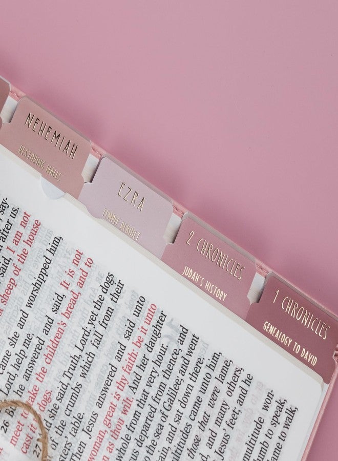 UPAFEXXI-Laminated Bible Tabs with Book Summaries(Gold Foil Embossed Lettering), Bible Tabs for Women and Men, Reposition Large Print Stickers, Easy to Read, 80Chapters Labels for Easy Navigation - Image 4