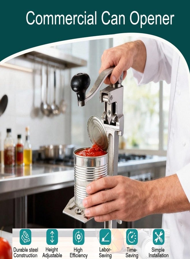 BeadChica Commercial Can Opener Heavy Duty,Manual Table Industrial Can Opener for Big Cans - Image 2