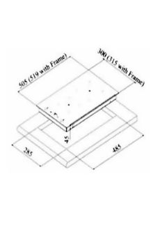 kitchen Line Ceramic Electric Hob 30 cm Stainless Steel Heat Indicator Lamp | JV2004  - Image 2