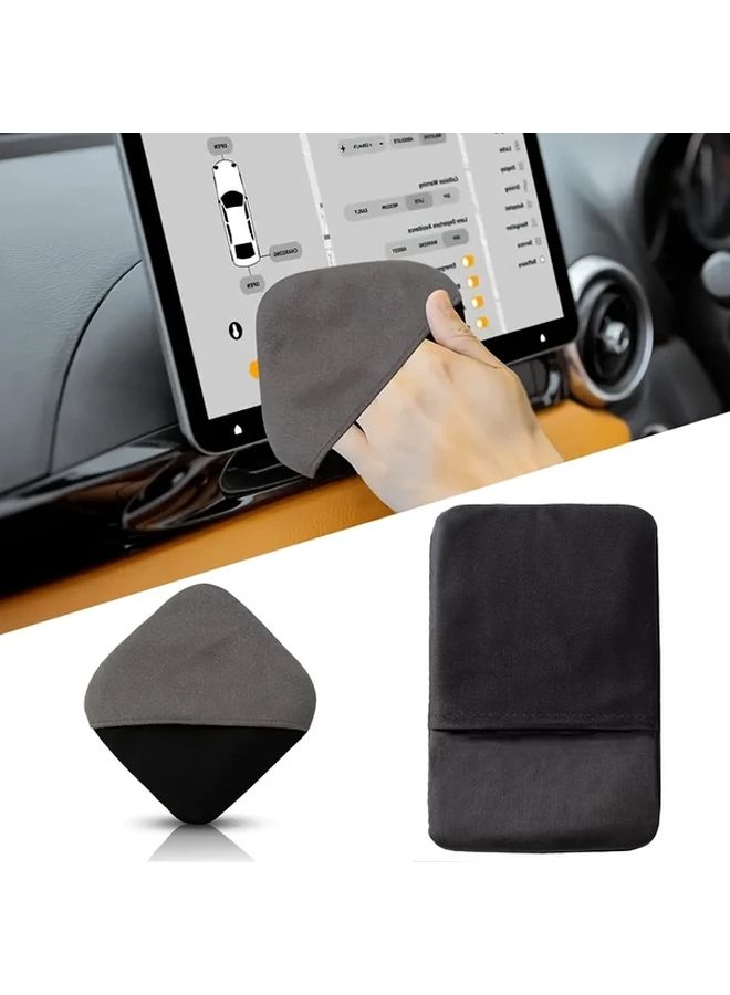 Square Microfiber Car Touch Screen Dashboard Cleaning Cloth Durable Portable Auto Interior Care Accessory - Image 1