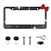 VKQTS Rhinestone Bow Cute License Plate Frames for WomenStainless Steel Car Plate Frame as Car Decoration Stylish GiftsBling License Plates Frame Automotive Exterior Accessories BlackRed - Image 2