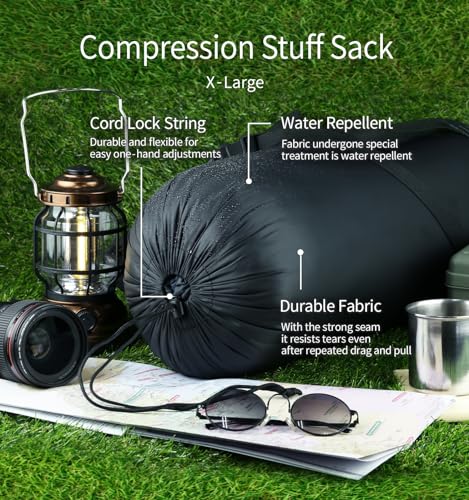 Litume Compression Stuff Sack, Water Resistant Lightweight Sleeping Bag Compression Sack with Drawstring Closure for Camping, Hiking, Backpacking, Traveling (Orange, 8.5L) - Image 5