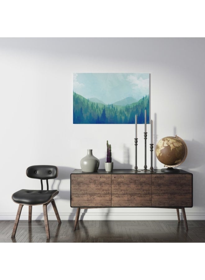 Home Gallery Foggy Mountain Forest Landscape Printed canvas wall art 120x80 - Image 4