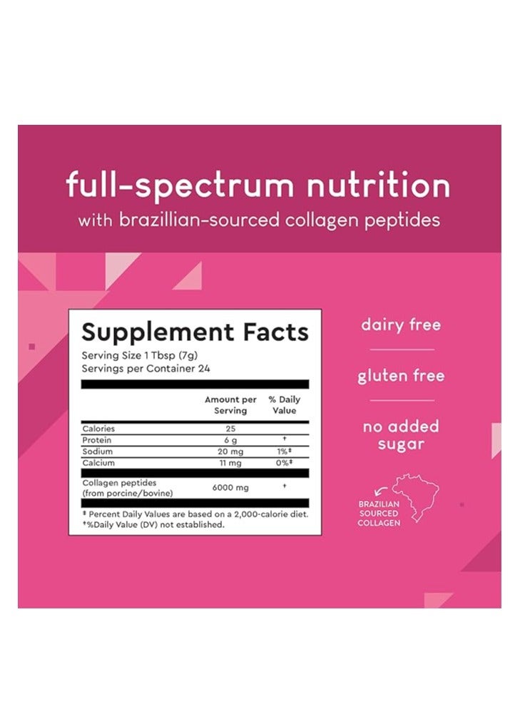 360 نيوترشن مسحوق الكولاجين للشعر والبشرة والأظافر والعظام والمفاصل، ببتيدات الكولاجين الصحية، 6 أونصة، 24 وجبة - Image 3