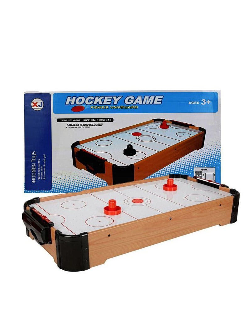 لعبة هوكي الهواء الخشبية الداخلية من Happy GiftMart، لعبة الطاولة العلوية، محول كهربائي للحائط، ألعاب للأولاد، ألعاب البنات، هدية عيد الميلاد، هدية عيد الميلاد، النمو، المرح، للأطفال. - Image 1
