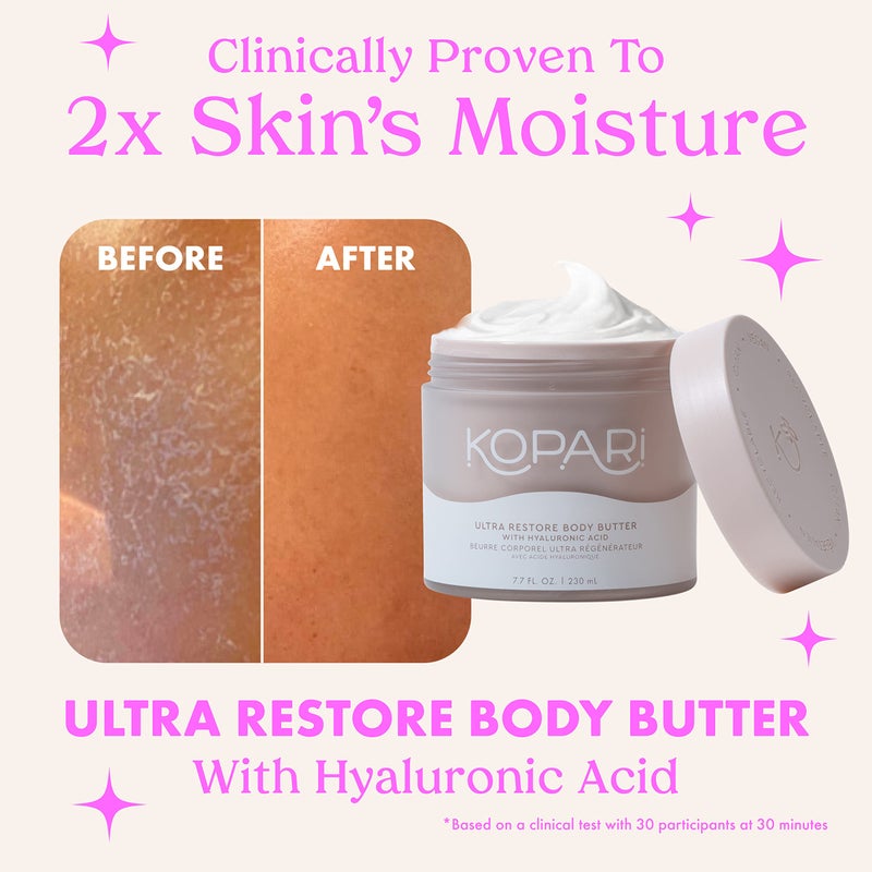 Kopari Ultra Restore Body Butter, Whipped Lightweight Formula, Hyaluronic Acid & Mango Butter, Deep Long-Lasting Moisture, Tahitian Vanilla 7.7 oz - Image 3
