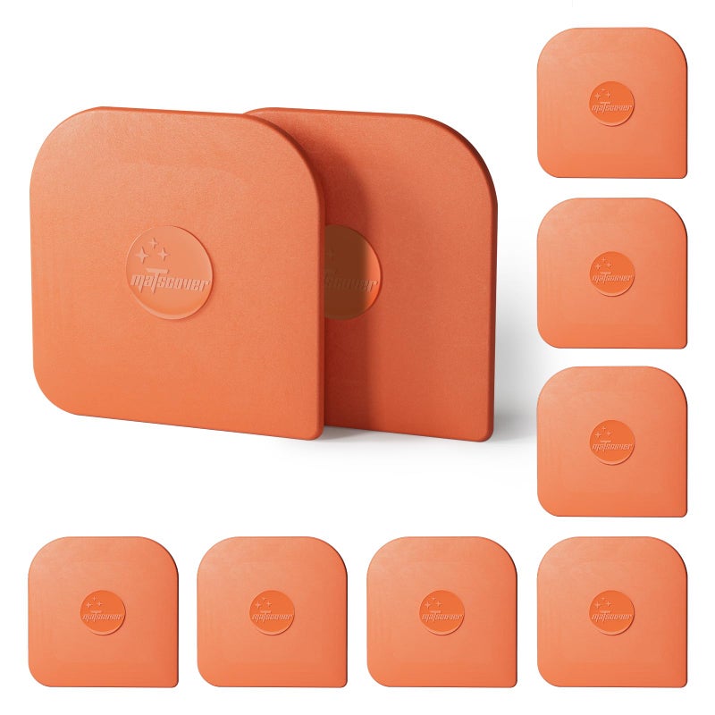 Matscover Pan Scraper  10 Pcs Plastic  Non Scratch For Cast Iron  Pot And Pan Cleaning  Sturdy Scraper Kitchen Tool-Orange - Image 1