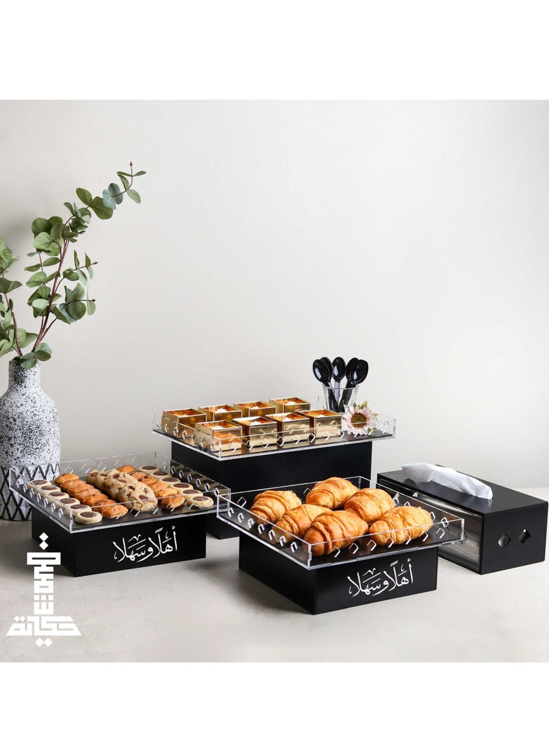 Story Of Candle Black color buffet tables package It comes with an Arabic phrase  - Image 1