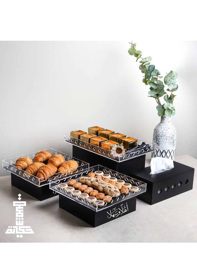 Story Of Candle Black color buffet tables package It comes with an Arabic phrase  - Image 2