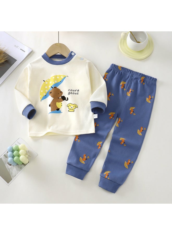 Children's Intimates Set Pure Cotton Autum New  Boys' Autum Clothes And Long Pants Girls' Home Clothes Girls' Kidsren's Clothes