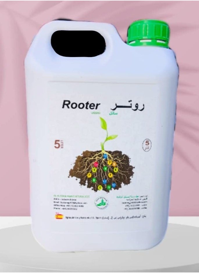 ROOTER Rooter Organic Liquid Root Booster Fertilizer 5Ltr For Indoor/Outdoor Made In Spain  - Image 1