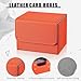 Yookeer 6 Pack Leather Deck Cases 100 Card Deck Game Box Magnetic Playing Card Storage Box for 100 Plus Cards Compatible with TcgPinkRedOrangeBlackBlueGreenHorizontal - Image 4