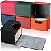 Yookeer 6 Pack Leather Deck Cases 100 Card Deck Game Box Magnetic Playing Card Storage Box for 100 Plus Cards Compatible with TcgPinkRedOrangeBlackBlueGreenHorizontal - Image 3