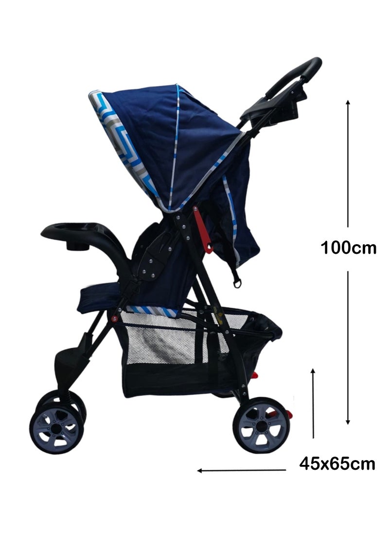 BABYCARA - 3 Wheels Baby Stroller Lightweight with Top Tray Compact And Stylish Design For 6 Months To 3 Years - Image 1