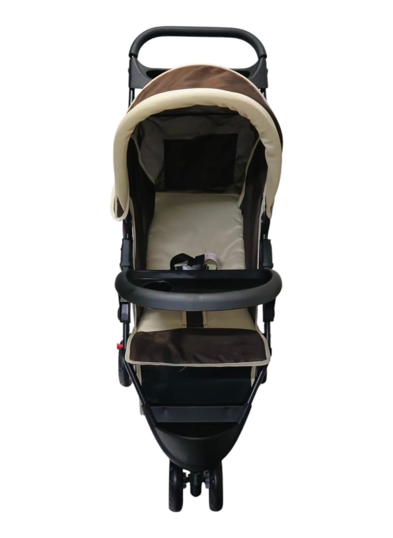 BABYCARA - 3 Wheels Baby Stroller Lightweight with Top Tray Compact And Stylish Design For 6 Months To 3 Years - Image 1