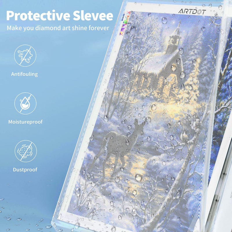 ARTDOT A1 Storage Book for Diamond Painting Kits, Diamond Art Portfolio Folder for Diamond Painting Accessories with 13 Pockets, 26 Views Protectors (34x25.4inches) - Image 2