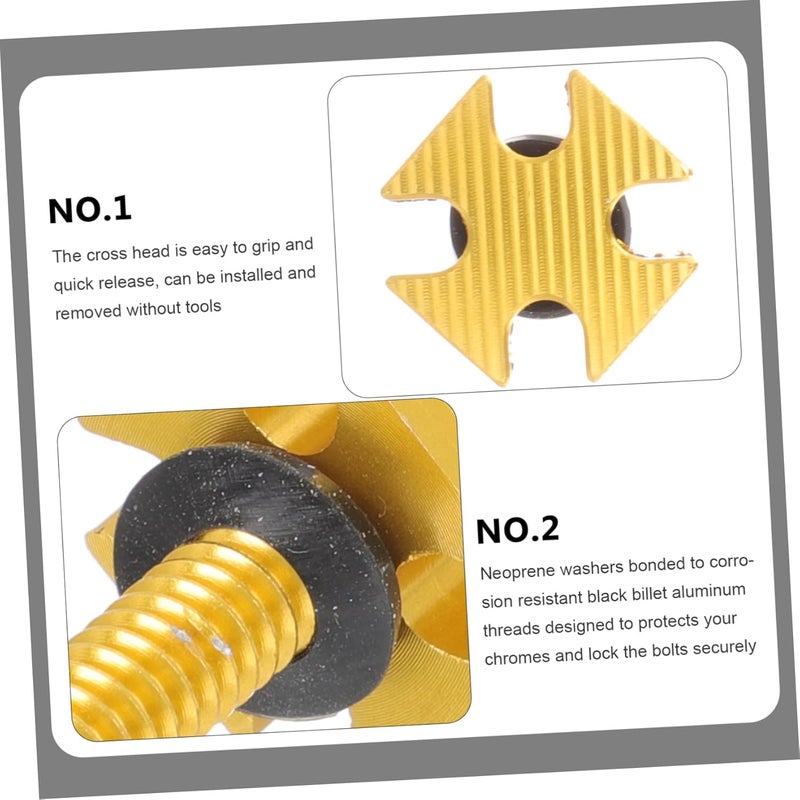 2pcs Aluminum Motorcycle Rear Seat Bolts Easy Install Seat Screws Parts - Image 4